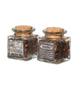 Glass Besamim Holder with Metal Plaque