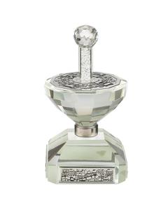 Crystal Dreidel "n.g.h.poh" With Plate 11 Cm