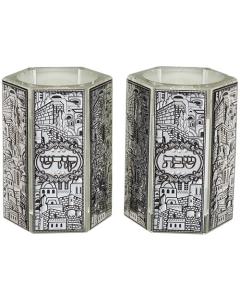 Crystal Candlesticks w/ Plaque