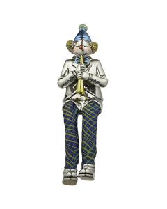 Polyresin Clown Figurine - Clarinet Player
