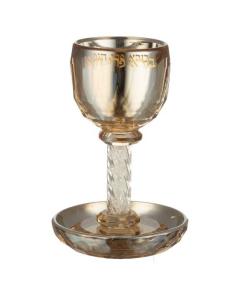 Crystal Kiddush Cup With Ston