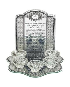 Glass Candlestickes With Plate