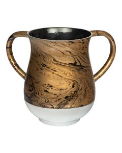 Aluminium Washing Cup 13 cm - Marble texture