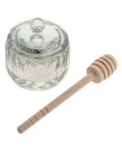 Elegant Crystal Honey Dish