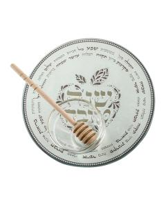 Reinforced Glass Set For Serving An Apple