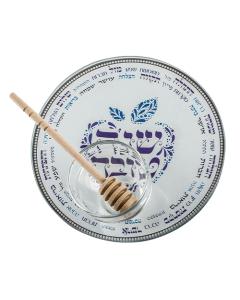 Reinforced Glass Set for Serving an apple with honey