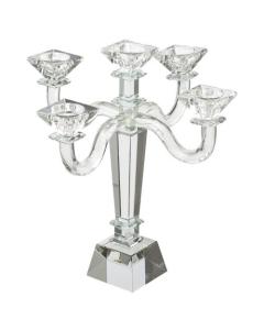 Crystal 5 Branch Candlesticks