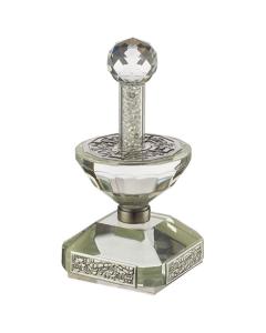 Crystal Dreidel with Metal Plaque- N.g.h.poh