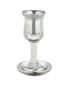 Crystal Kiddush Cup With Stones