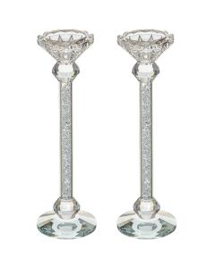 Crystal Candlesticks with Stones