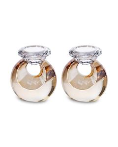 Pair of Elegant Crystal Candlesticks