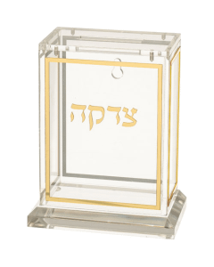 Lucite Tzedakah Box 13cm