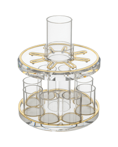 Lucite Wine Divider 21 cm with 8 Small Cups