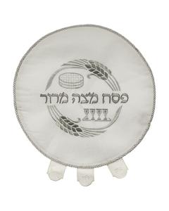Brocade Matzah Cover - Wheat