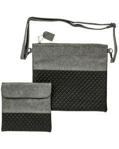 Leather Like Talit & Tefilin Set- Dark Gray