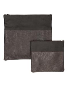 Leather Tallis & Tefillin Set - Dark Brown