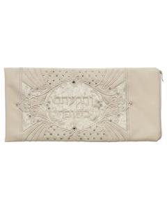 Off-White Faux Leather & Velvet Shofar Bag