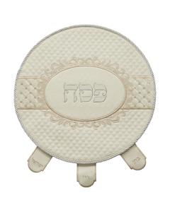 White Faux Leather Matzah Cover