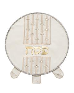 Leather Like Passover Cover with Crystals & Rope Edging