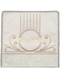 Leather Like Afikoman Cover with Crystals & Rope Edging