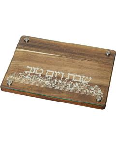 Challah Tray with Plate - Jerusalem