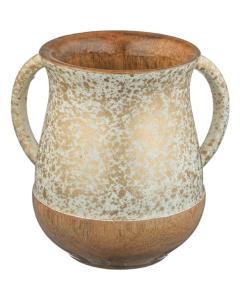 Mango Wood Speckled Handmade Wash Cup