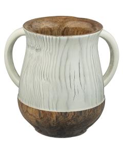 White Mango Wood Handmade Wash Cup