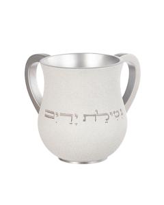 Polyresin Washing Cup - Canvas-Look (Silver)