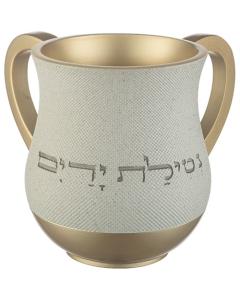 Polyresin Washing Cup - Elegant Gold w/ Bottom Band