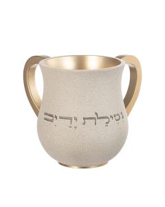 Polyresin Washing Cup - Canvas-Look (Gold)