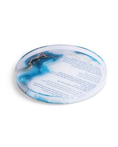 Perspex Tray for Havdalah - Deep Blue Marble