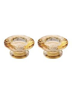 Crystal Candlesticks - Gold Color
