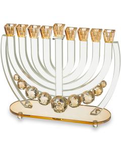 Crystal Elegant Hanukkiah 25cm