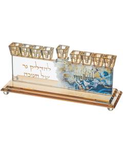 Crystal Elegant Menorah 14cm