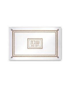 Elegant Glass Candlestick Tray