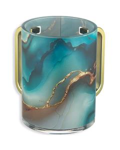 Acrilic Washing Cup 13 cm - Gold Handles