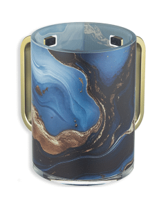 Lucite Washing Cup 13 cm - Gold Handles