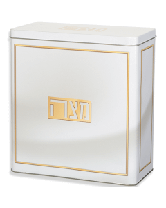 Tin Matzah Box 21*19 Cm - Gold Plaque print