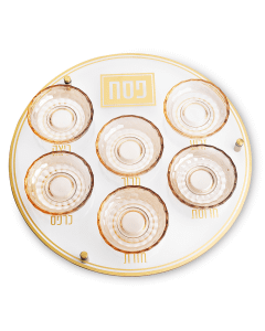 Glass & Crystal Passover Plate 40 cm