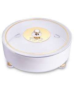 Acrilic Round Matzah Box with Glitter 40 Cm