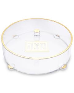 Acrilic Round Matzah Box with Glitter 40 Cm