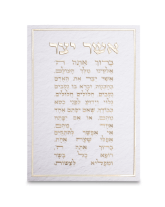 Canvas "Bold Letters" Hebrew "Asher Yatzar" S