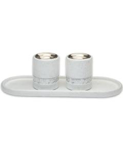 Polymer Tray and Candlesticks Set