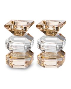 Pair Crystal Elegant Candlesticks 12 cm