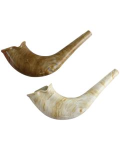 PLASTIC QUALITY SHOFAR- NATURAL COLOR - ASSORTED COLORS