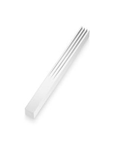 "Slots" Aluminum Mezuzah (4.7" / 12cm) - White