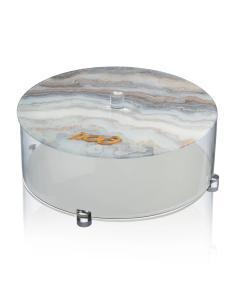 Waterdale Agate Matzah Box - Taupe