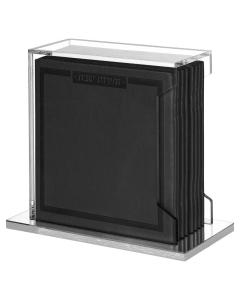 Softcover Leather & Lucite Bencher Set Black/Silver - Ashkenaz