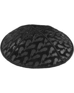 Lacrosse Sticks Embossed Suede Kippah