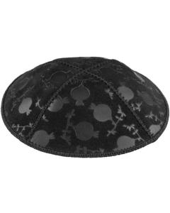 Pomegranates Embossed Suede Kippah